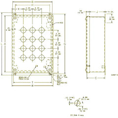 NVENT Hoffman E2PBGXM Deep Pushbutton Enclosure 2PB x 22.5mm