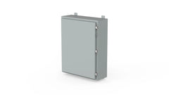 NVENT Hoffman A201206LP Continuous Hinge Enclosure with Clamps LP Type 4, 20x12x6, Mild Steel