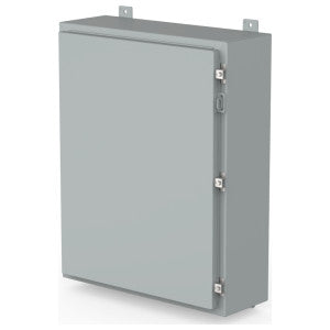 NVENT Hoffman A201206LP Continuous Hinge Enclosure with Clamps LP Type 4, 20x12x6, Mild Steel