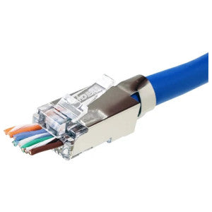 IDEAL Ideal 85-368 Shielded Feed-Thru CAT6A/6/5e Modular Plugs (25/Card)