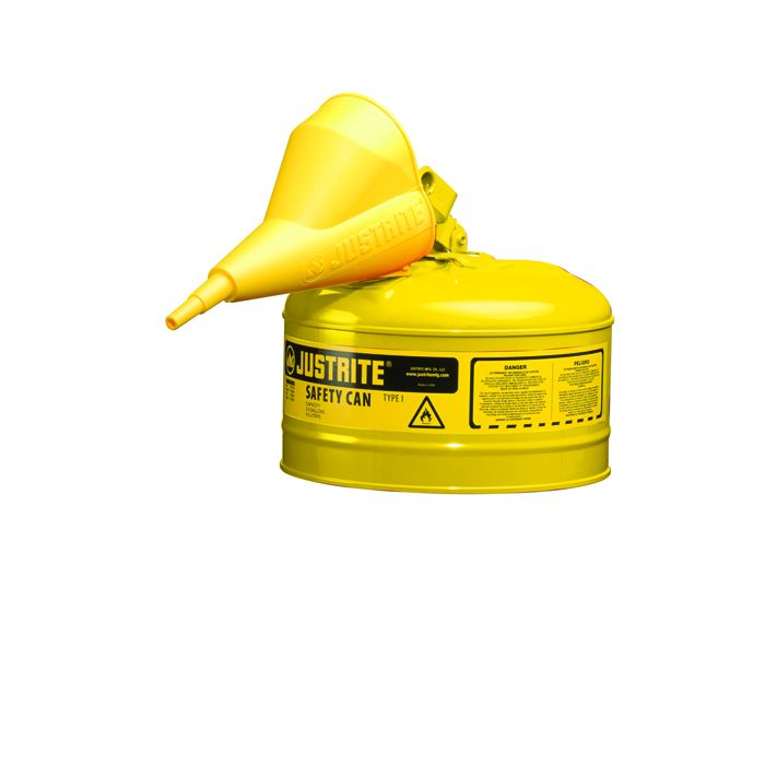 JUSTRITE Justrite 7125210 Type l Steel Safety Can, Diesel, 2.5 gal