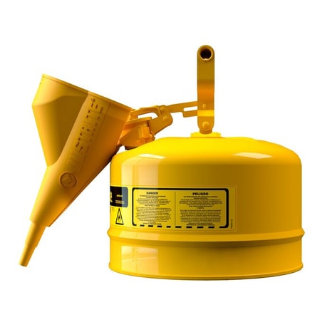 JUSTRITE Justrite 7125210 Type l Steel Safety Can, Diesel, 2.5 gal