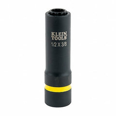 KLEIN TOOLS Klein Tools 66011 2-in-1 Impact Socket, 12-Point, 1/2 and 3/8-Inch