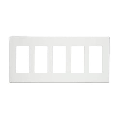 LEVITON Leviton 80321-SW 5-Gang Decora Plus Screwless Wall Plate