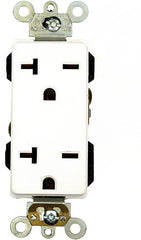 LEVITON Leviton 16462-W Decora Plus Duplex Receptacle 20 Amp, 250 Volt