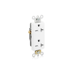 LEVITON Leviton 16462-W Decora Plus Duplex Receptacle 20 Amp, 250 Volt