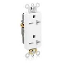 LEVITON Leviton 16462-W Decora Plus Duplex Receptacle 20 Amp, 250 Volt