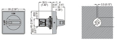 LOVATO Lovato GAX64B Door-Coupling Handle Padlockable