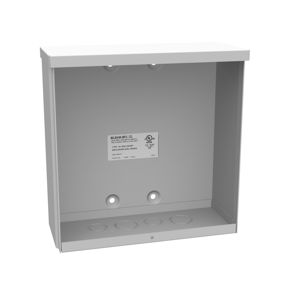 MILBANK Milbank 10104-SC3R Screw Cover Junction Box 10-Inch x 10-Inch x 4-Inch
