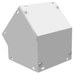 MILBANK Milbank 66L45C 7.656x6x7.656 Wireway Elbow 45 Corner ANSI 61 Gray Steel
