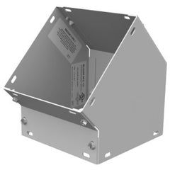 MILBANK Milbank 66L45C 7.656x6x7.656 Wireway Elbow 45 Corner ANSI 61 Gray Steel
