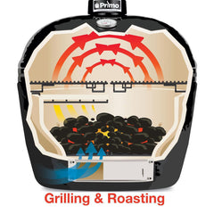 PRIMO Primo PGCXLHJ Jack Daniels Edition Oval XL 400 Ceramic Kamado Grill