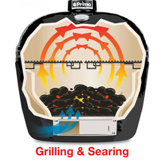PRIMO Primo PGCXLHJ Jack Daniels Edition Oval XL 400 Ceramic Kamado Grill