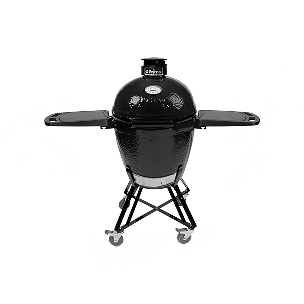 PRIMO Primo PGCRC All-in-One Large Round Ceramic Kamado Grill with Cradle & Side Shelves