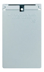 LEGRAND Pass & Seymour CA26-BRV Cast Weatherproof Cover Decorator or Ground Fault Circuit Interrupter Vertical, 1 Self Closing Lid