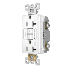LEGRAND Pass & Seymour 2097TRAPLW Radiant Tamper-Resistant Weather-Resistant 20A Duplex Self-Test GFCI Receptacles with SafeLock Protection