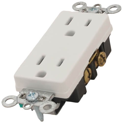 LEGRAND Pass & Seymour 26252-W Heavy-Duty Decorator Spec Grade Receptacles 15A 125V