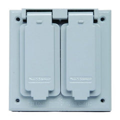LEGRAND Pass & Seymour CA126-GRY 2-Gang Cast Weatherproof Cover