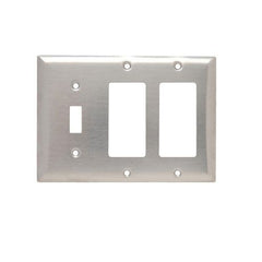 LEGRAND Pass & Seymour SS1262 Combination Wall Plate 1 Toggle Switch and 2 Decorator 3-Gang