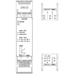 SIEMENS Siemens 3SK12111BB40 Safety Relay, 4ro, 4