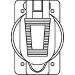 HUBBELL Bryant 20405 Weatherproof Cover 1-Gang For 30A