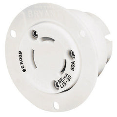 HUBBELL Bryant 71330ER Flanged Receptacle 30A 3-Phase Delta 600V AC L13-30R