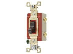 HUBBELL Bryant 4902 Switches and Lighting Controls, Industrial Grade, Toggle Switches, General Purpose AC, Double Pole, 20A 120/277V AC, Back and Side Wired