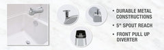 DANCO Danco 88052 Bathroom Tub Spout with Front Pull Up Diverter
