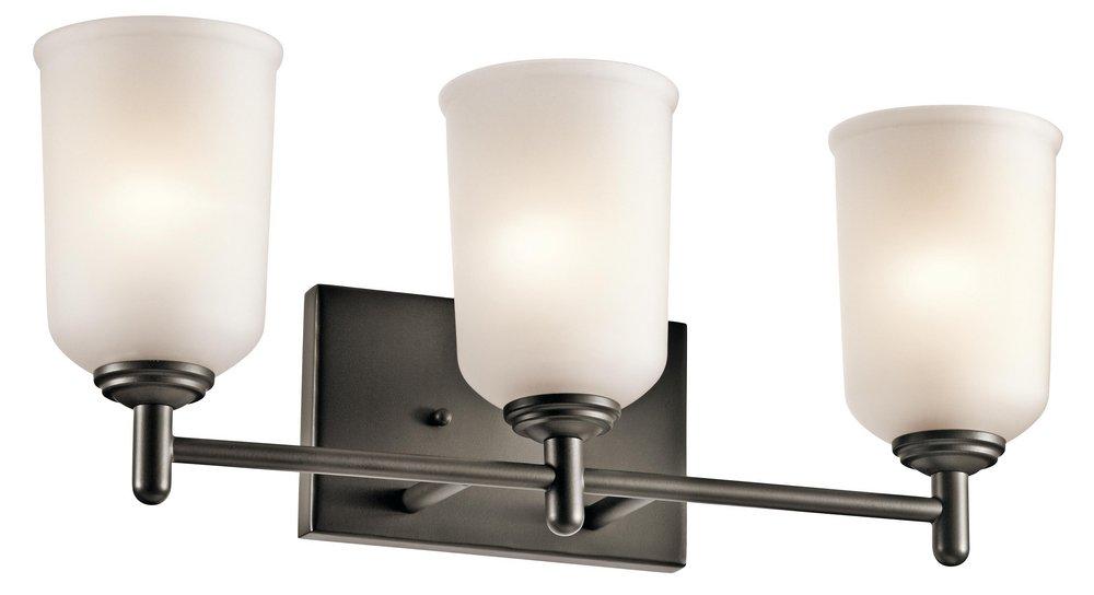 KICHLER LIGHTING Kichler Lighting 45574OZ Shailene Bath Light 3 Light Olde Bronze