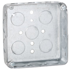 RACO Raco 185 box, 4 sq, drawn 1-1/4 deep, 1/2 ko