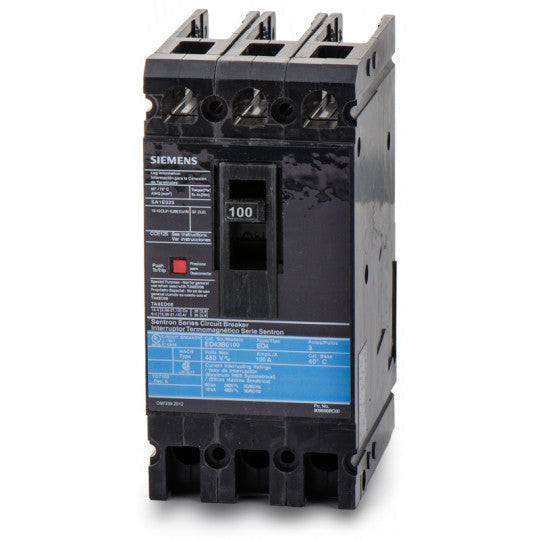 SIEMENS Siemens ED43B100L SENTRON Circuit Breaker 100A