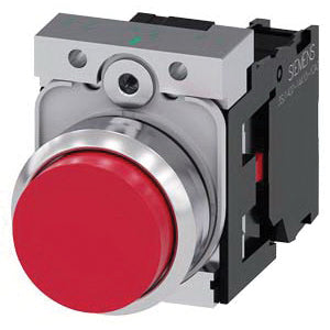 SIEMENS Siemens 3SU11500BB201CA0 Pushbutton Momentary Red Raised 3Su1 Series