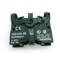SIEMENS Siemens 3SB3403-0B Contact Block 1NO Spring Loaded Terminal REPLACEMENT 3SU1400-1AA10-3BA0