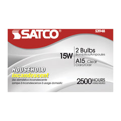 Satco Satco S3948 15a15 General Service Lamp 15w 2/Pack