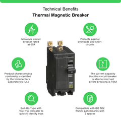 Square D Square D QOB260 Circuit Breaker 60A