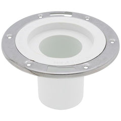 WAL-RICH Wal-Rich 1346110 3 inches Insert x 4 inches Long PVC Closet Flange with SS Ring