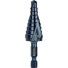 KLEIN TOOLS Klein Tools QRST03 Quick Release Step Drill Bit with Spiral Flute, 1/4 inches to 3/4 inches