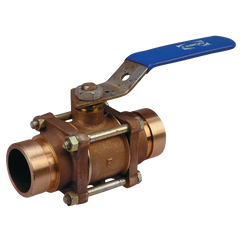NIBCO Nibco NJ8700D G-595-Y Three-Piece Bronze Ball Valve Full Port, Grooved End Connections