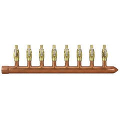 SIOUX CHIEF Sioux Chief 672XV0810 672 Series BranchMaster™ Copper Female Sweat x Spin Closed 1 in. 8 Outlet Valve Manifold