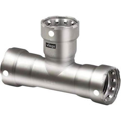 VIEGA Viega 95145 MegaPress 304 Stainless Steel Tee 1-1/2 inches x 1-1/2 inches x 1/2 inches