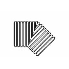 ADS Ads 1597AN 45 deg Dual Wall Fabricated Bend, For Use With N-12 Dual Wall HDPE Pipe, 15 in Plain End