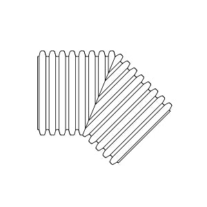 ADS Ads 1597AN 45 deg Dual Wall Fabricated Bend, For Use With N-12 Dual Wall HDPE Pipe, 15 in Plain End