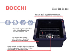 BOCCHI Bocchi 1359-010-0120 Sotto dual-mount fireclay 18 in. single bowl bar sink