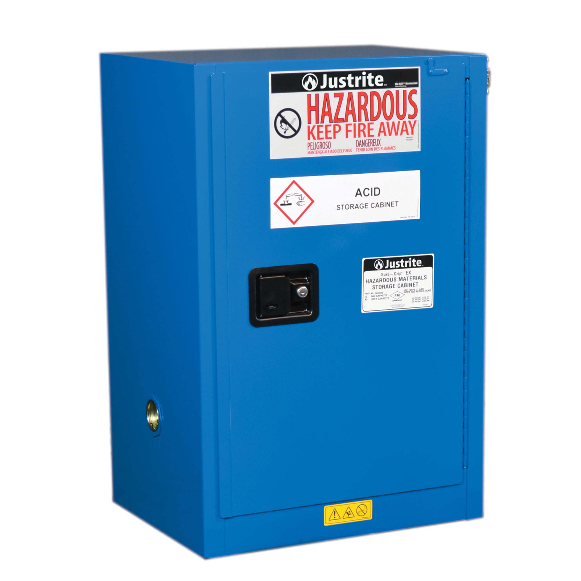 JUSTRITE Justrite 8612282 Chemcor Compac Hazardous Material Safety Cabinet 12 Gallon