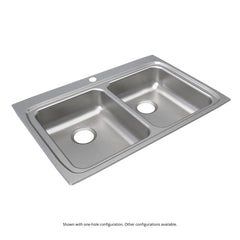 ELKAY Elkay LRAD332265MR2 Lustertone SS Equal 2 Bowl Top Mnt Sink 33 inches x 22 inches x 6.5 inches