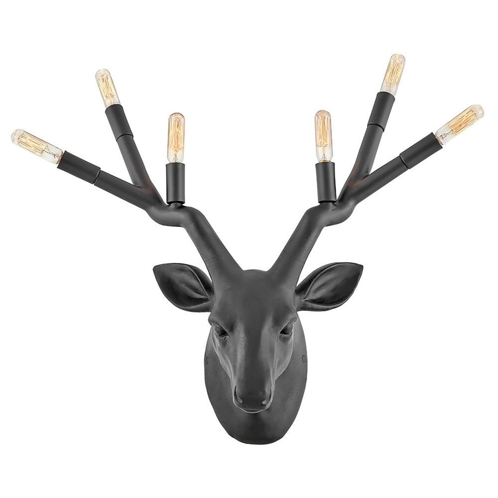 HINKLEY Hinkley Lighting 30602BK Stag Large Six Light Sconce