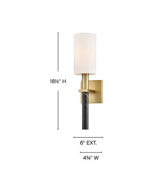 HINKLEY Hinkley Lighting 57420LCB Turin Medium Single Light Sconce 6W