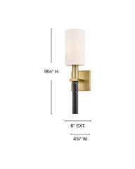 HINKLEY Hinkley Lighting 57420LCB Turin Medium Single Light Sconce 6W