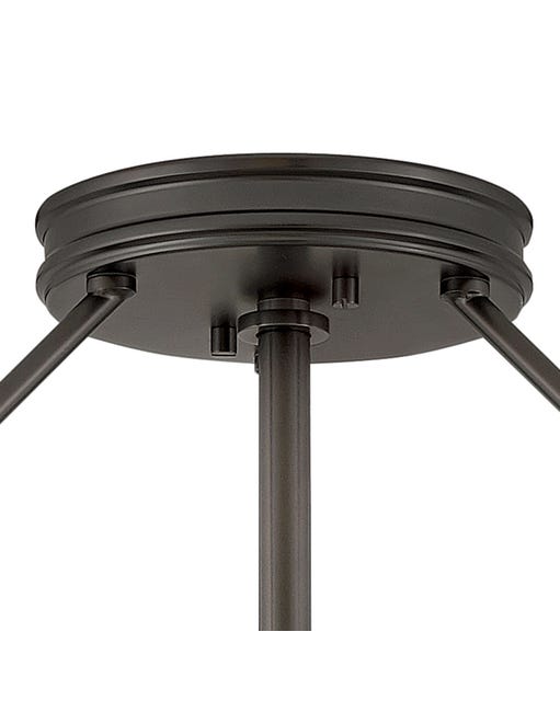 HINKLEY Hinkley Lighting 3382BX Collier Semi-Flush Mount 4-5w Cand. LED, 60w Equiv.