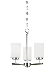 SEAGULL LIGHTING Seagull Lighting 31160-05 Oslo Three Light Chandelier Contemporary 16.5 inches Height